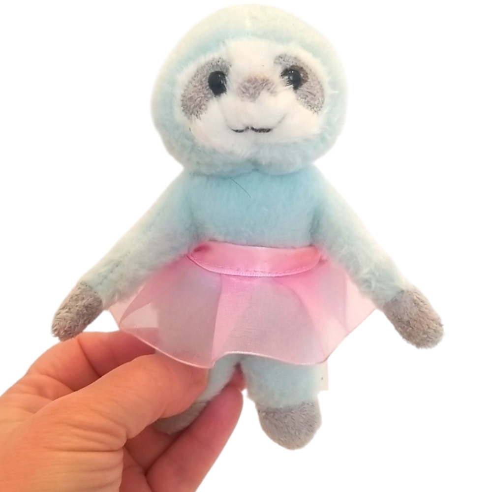 Ganz Mini Li'l Ballerina Sloth Baby Blue with Pink Tutu